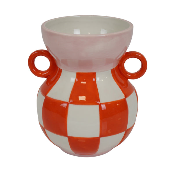 Vaaskan Keramiek Oranje/Roze 14,5x14x17cm