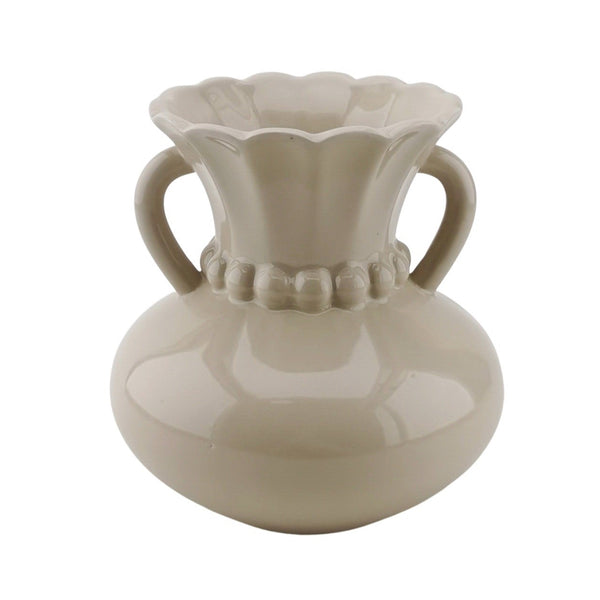 Vaas Kruik Parelhals Dolomiet Zand 14x14x15cm