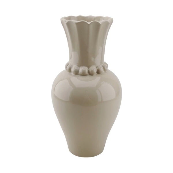 Vaas Parelhals Dolomiet Zand 12x12x24cm