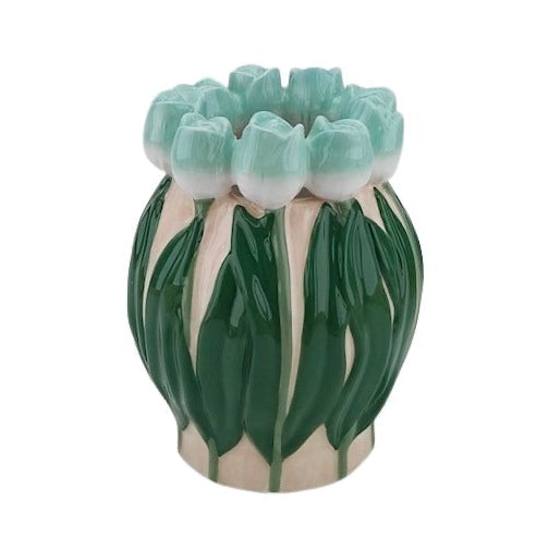 Vaas Tulpen Dolomiet Mint/Groen 14x14x18cm