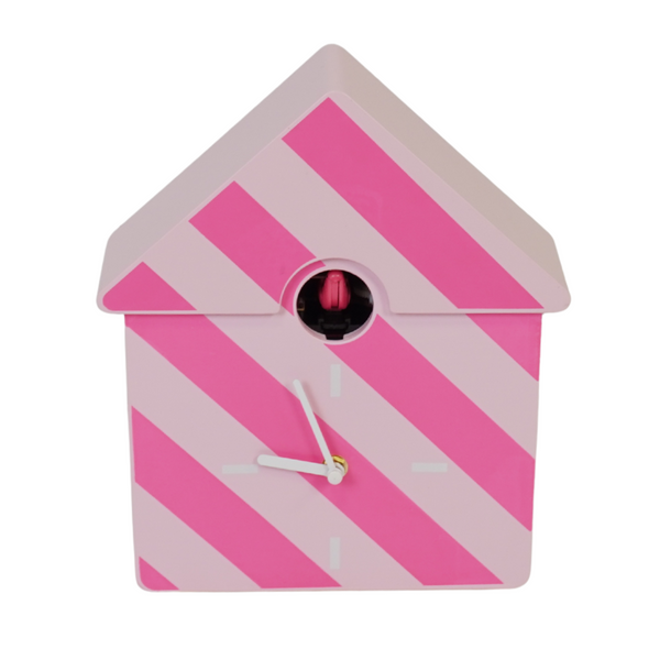 Koekoeksklok Gestreept Lichtroze Neon-Roze 24x27x9cm