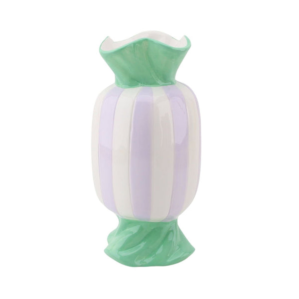 Vaas Toffee Snoepje Dolomiet Lila/Mintgroen 9,5x9,5x21cm