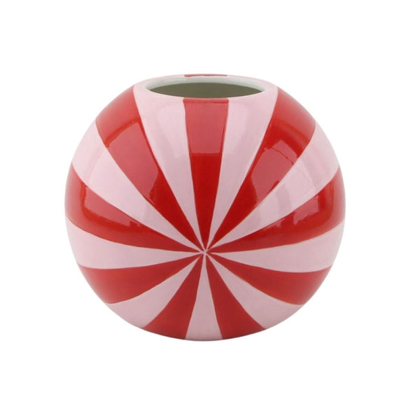Vaas Swirl Dolomiet Rood/Roze 15x15x13,5cm