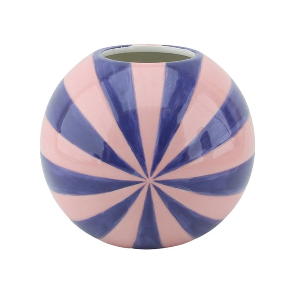 Vaas Swirl Dolomiet Roze/Violet 15x15x13,5cm