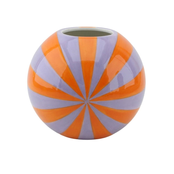 Vaas Swirl Dolomiet Oranje/Lila 15x15x13,5cm