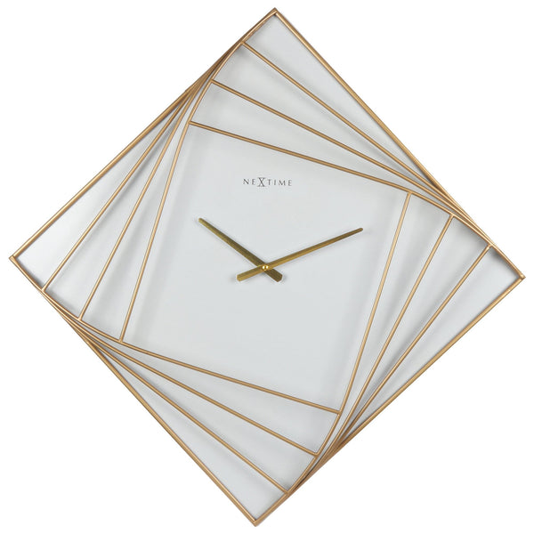 Klok Turning Square Metaal vierkant 85x85cm