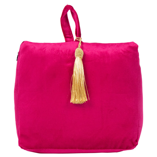 Deurstopper Fluweel fuchsia 17x10x18cm