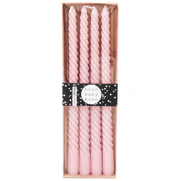 Dinerkaarsen set-van-4 Twisted Pink 30cm