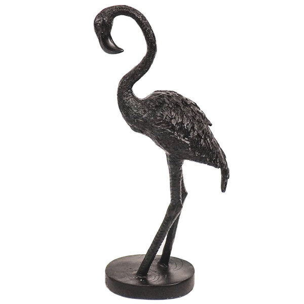 Flamingo Zwart Polyresin 9x7,5x19,5cm