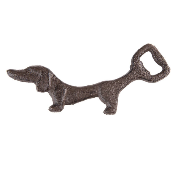 Flesopener Hond bruin 17x8x1cm