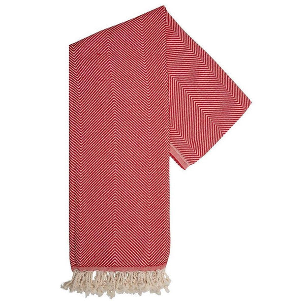 Hamamdoek Harmony rood 95x190cm