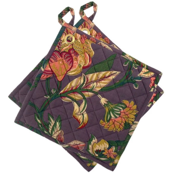 Pannenlappen set-van-2 Linde Purple 25x25cm