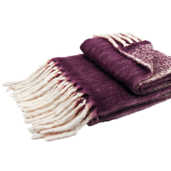 Plaid Mary aubergine 170x130cm