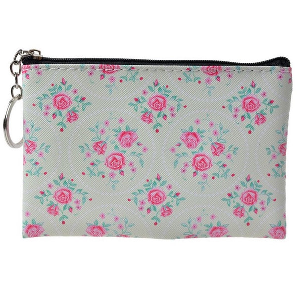 Portemonnee Print Rozen groen 10x15cm
