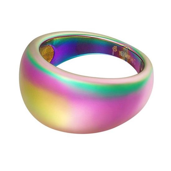 Ring Statement Holografisch RVS Multi Size 17