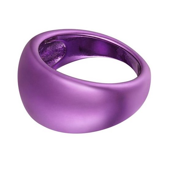 Ring Statement Holografisch RVS Purple Size 17