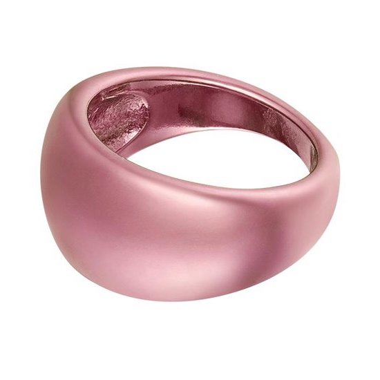 Ring Statement Holografisch Roze RVS size 17