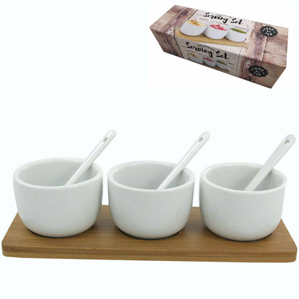 Sauzenset 7-delig Colocar Bamboe wit 21x7x6cm
