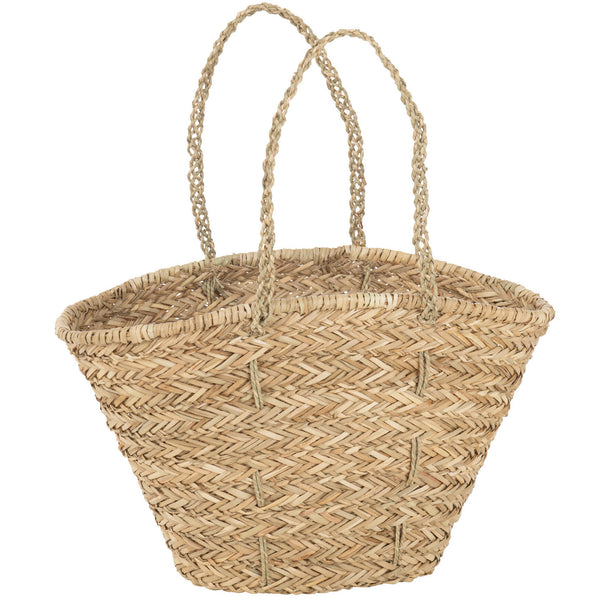 Strandtas Lange Handvatten Jute naturel 59x16x30cm
