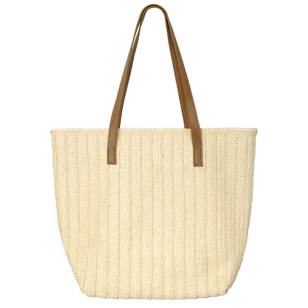 Strandtas Relief ecru 46x36x18cm
