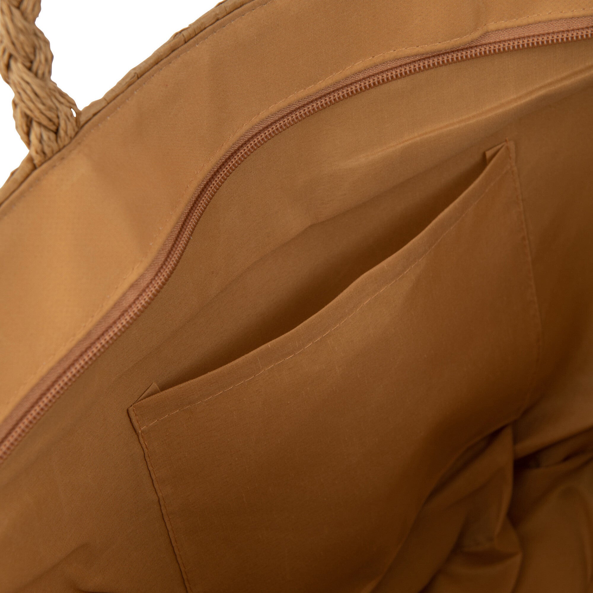 Strandtas Schelpen met Hoed lichtbruin 60x18x31cm