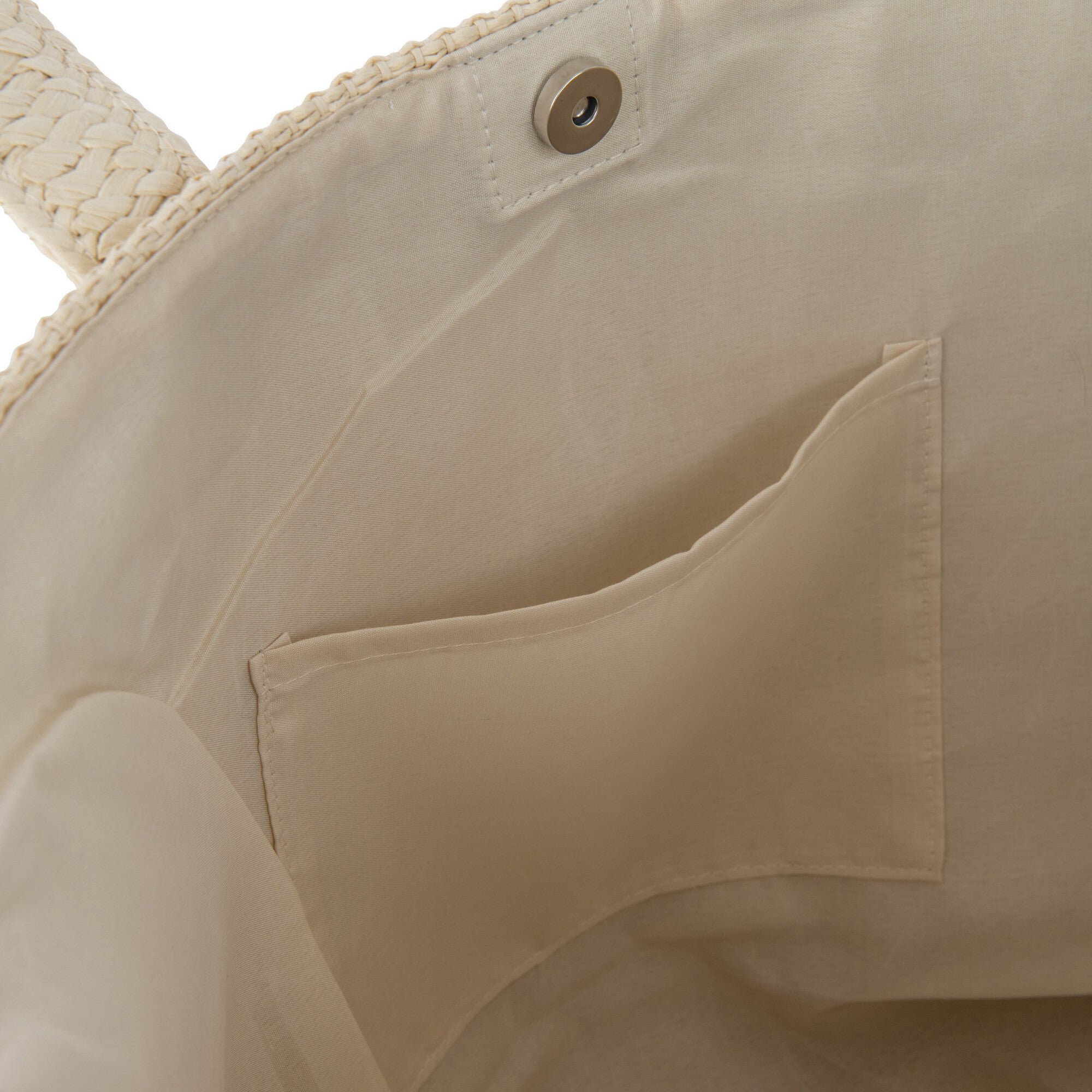 Strandtas met Hoed beige-lichtbruin 59x20x39cm