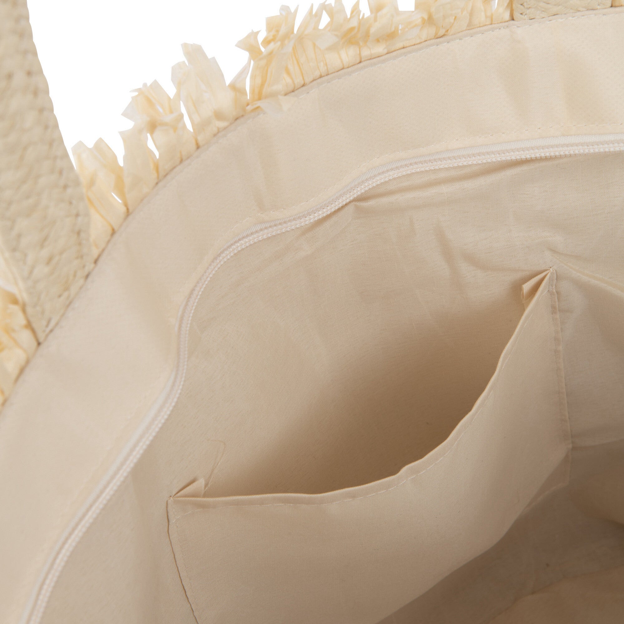 Strandtas met Hoed naturel 60x18x31cm