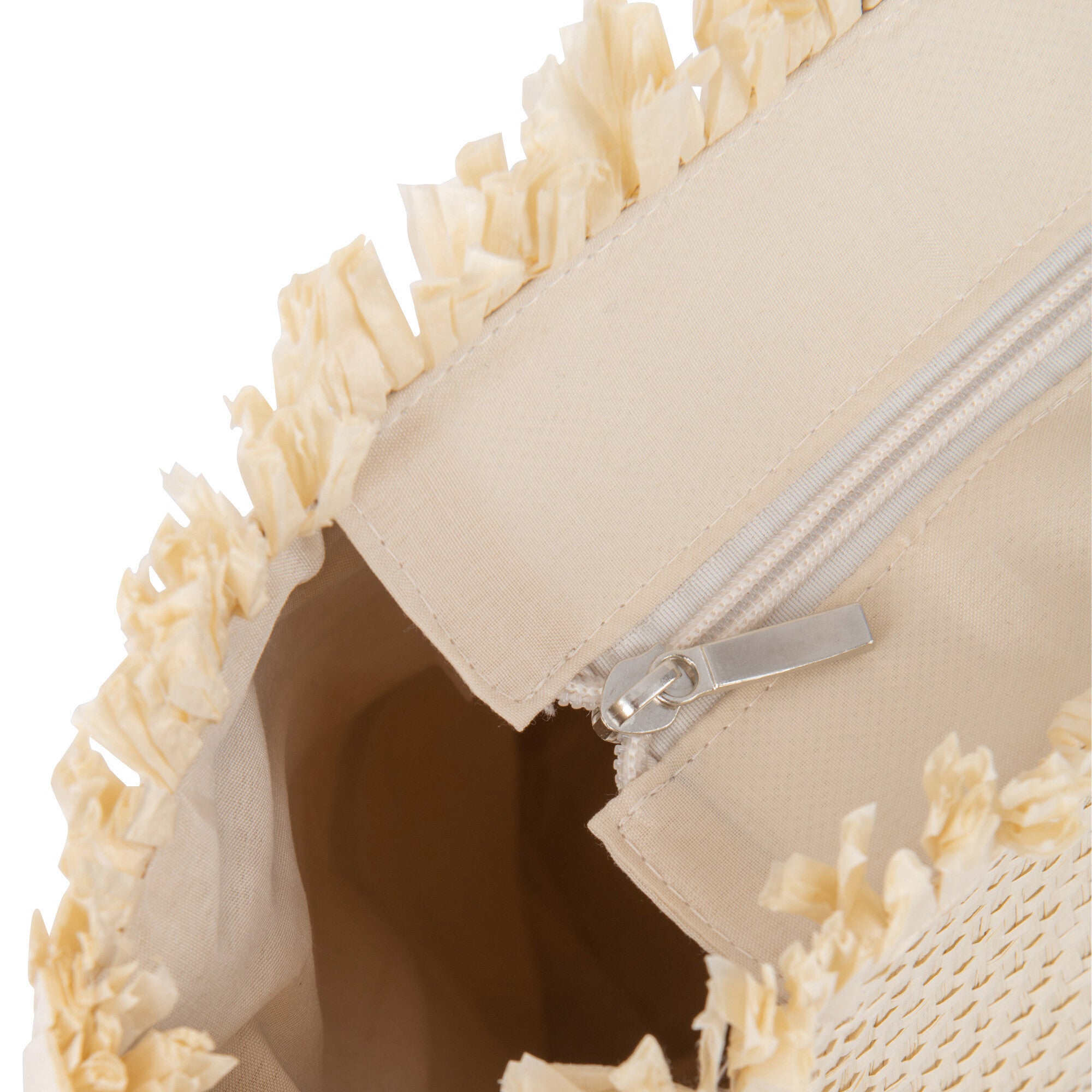 Strandtas met Hoed naturel 60x18x31cm