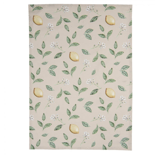 Theedoek Citroen geheel Katoen beige-geel recht 70x50cm