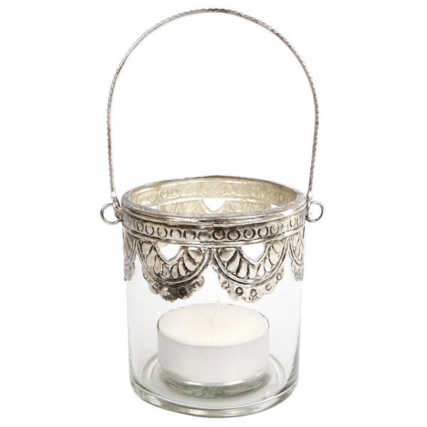 Theelicht Silvia Messing clear S 7x7x8cm