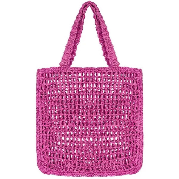 Tote Bag Gehaakt Fuchsia 38x38cm