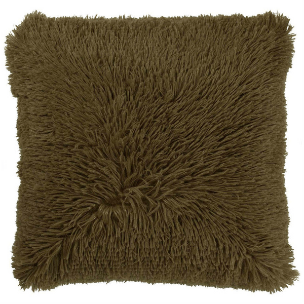 Kussen Fluffy Military Olive 45x45cm