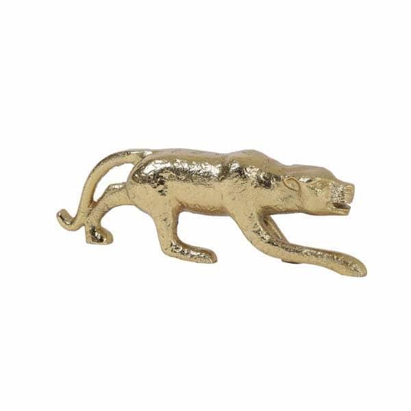 Beeldje Luipaard goud 21x4x7cm