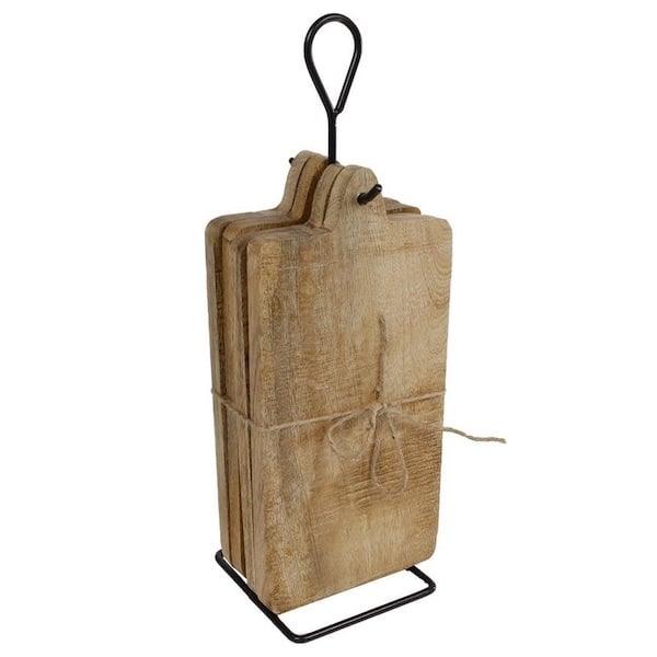 Boho onderbord rechthoek 4 stuks met houder