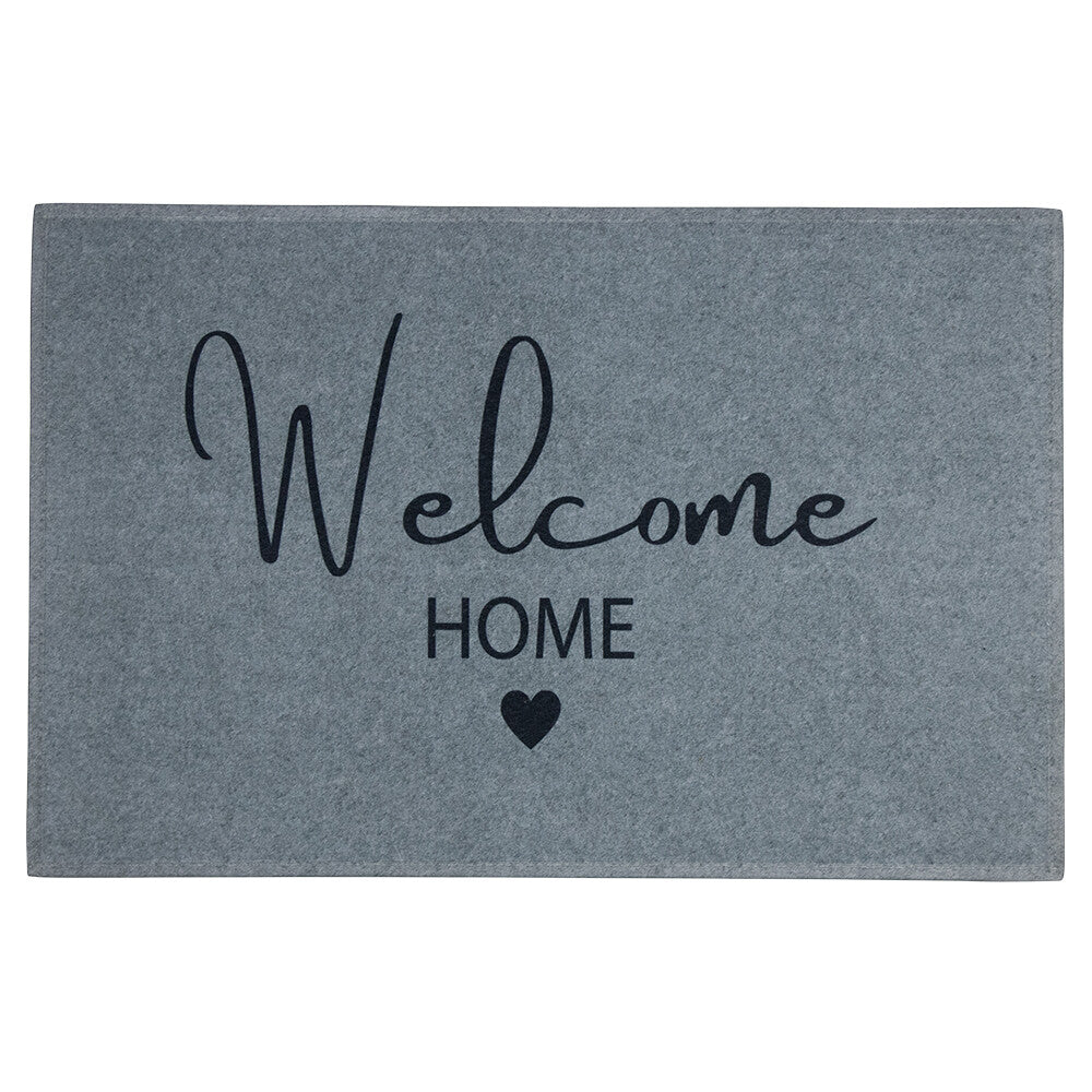 Deurmat Welcome Home grijs 75x50cm
