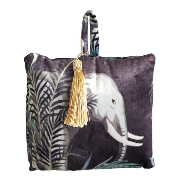 Deurstopper Fluweel Jungle olifant aap 18x11x18cm