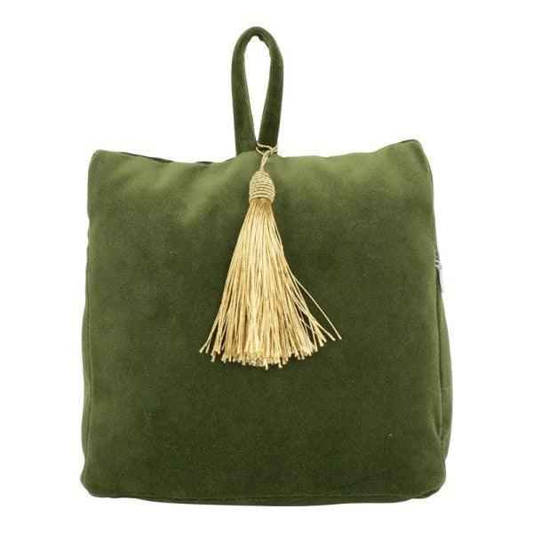 Deurstopper Fluweel appelgroen 18x11x18cm