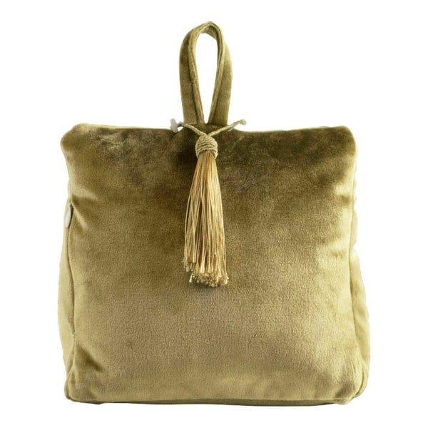 Deurstopper Fluweel goud 18x11x18cm