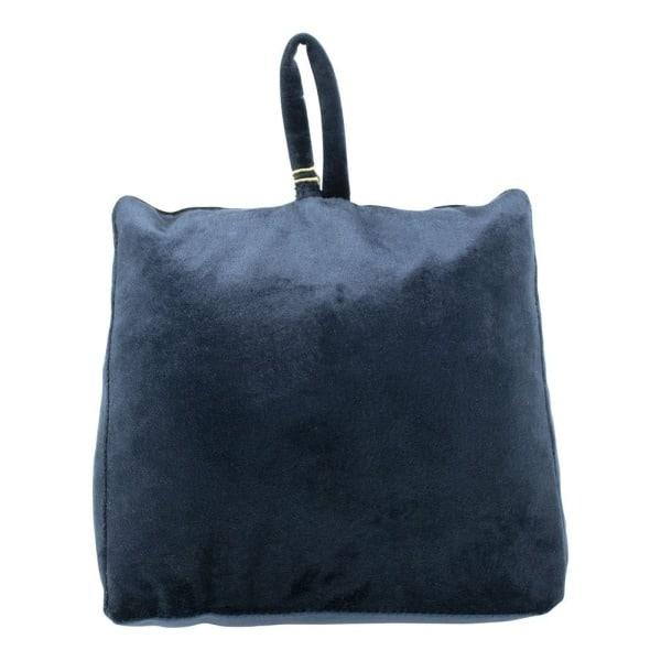 Deurstopper Fluweel navy 18x11x18cm achterkant