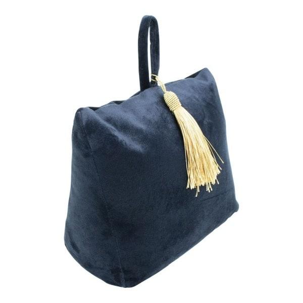 Deurstopper Fluweel navy 18x11x18cm schuin