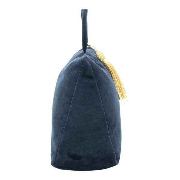 Deurstopper Fluweel navy 18x11x18cm zijkant