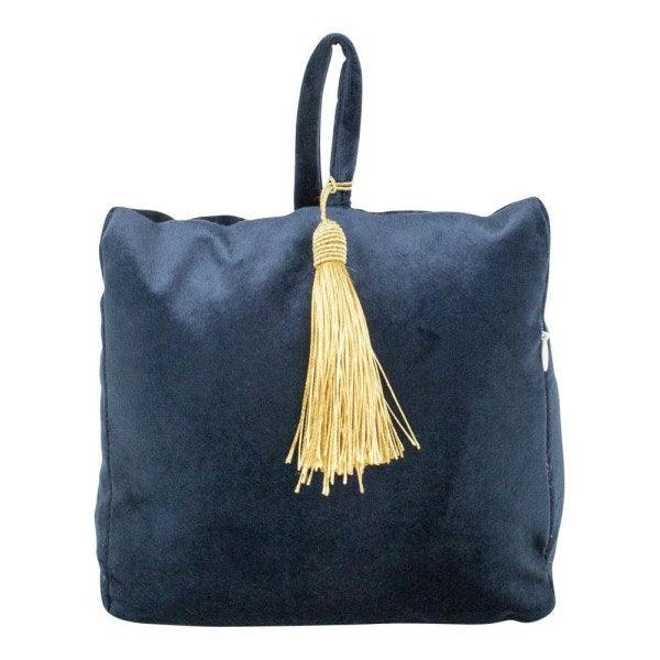 Deurstopper Fluweel navy 18x11x18cm