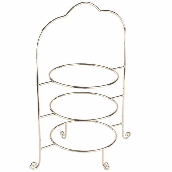 Etagere Luxe 3-laags zilver hoogte 42cm