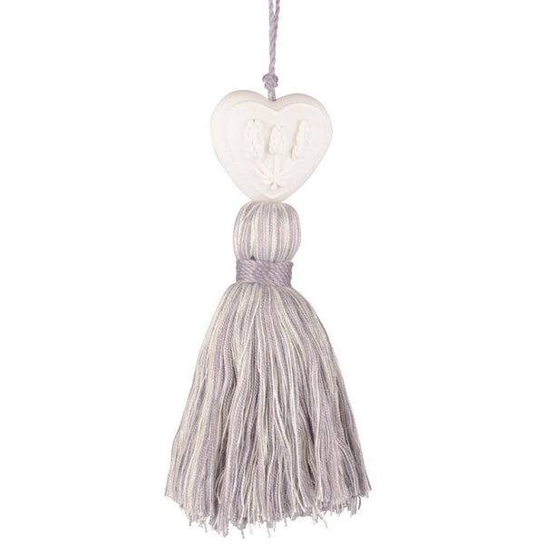 Geursteen Hart met Kwastje Lavender lila