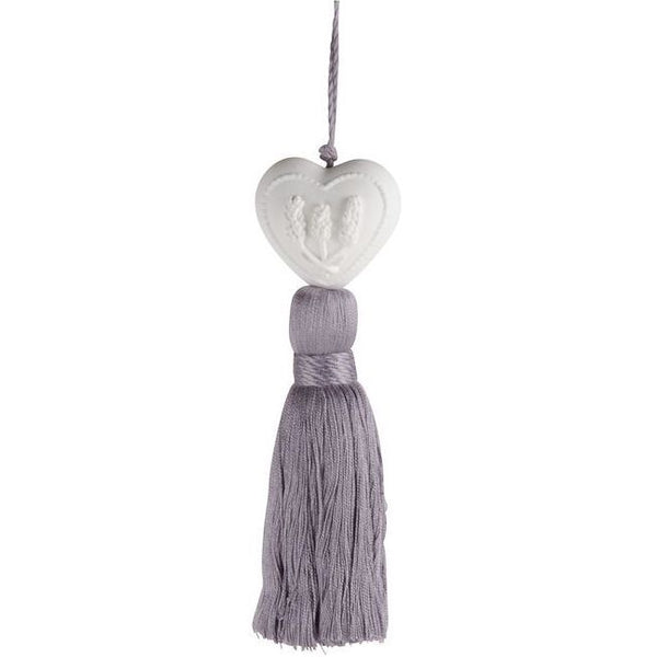 Geursteen Hart met Kwastje Lavender paars