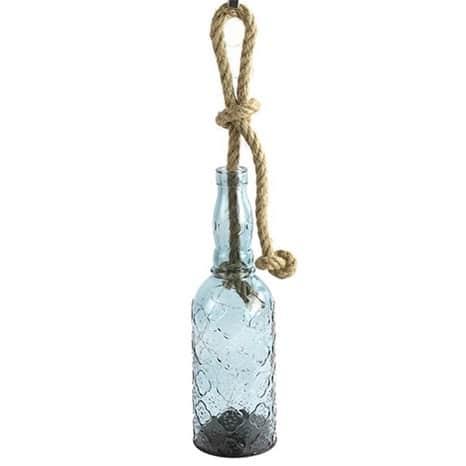 Hanglamp LED Anja fles donkerblauw 28x8x8cm