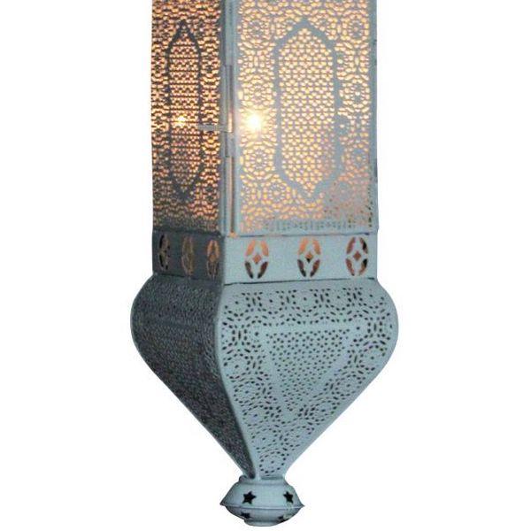 Hanglamp Orientaals Mysore wit 12x12x48cm detail