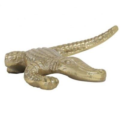 Krokodil goud 18x14x4cm vooraf