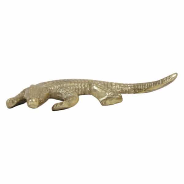 Krokodil goud 18x14x4cm