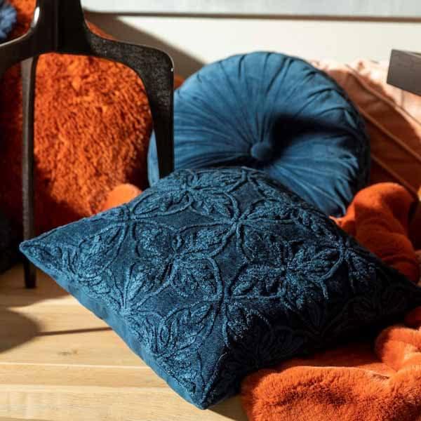 Kussen Amar insignia blue 45x45cm gezellige sfeer
